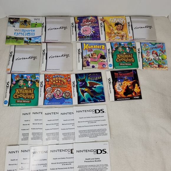 Vtg Nintendo DS Instruction Booklet Manuals Lot Kirby Wii Sports Animal Crossing - Picture 3 of 6